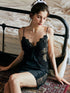 Victorian Style Lace Silky Lingerie Set - Elegant Night Dress & Robe in 3 Colors Next Day Shipping