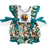 Turquoise cow romper