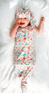 Summer leopard flutter gown and headband set