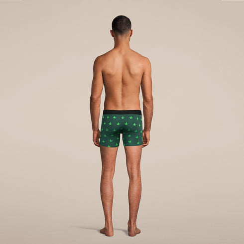 Men's Weed Boxer Brief Underwear with Pouch