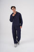 Unisex Oversize Half-Zip Sweatshirt & Baggy Sweatpants Set
