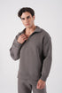 Unisex Oversize Half-Zip Sweatshirt & Baggy Sweatpants Set