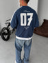 Unisex Oversize Sweatshirt with Varsity Stripes