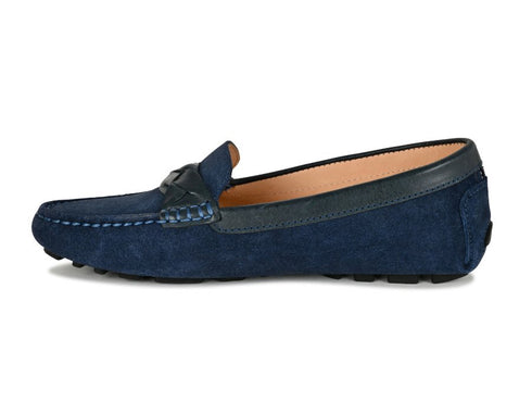 PIPER Leather Driving Loafer Navy