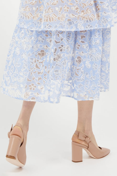 Daphne Leather Slingback Pump Taupe