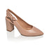 Daphne Leather Slingback Pump Taupe
