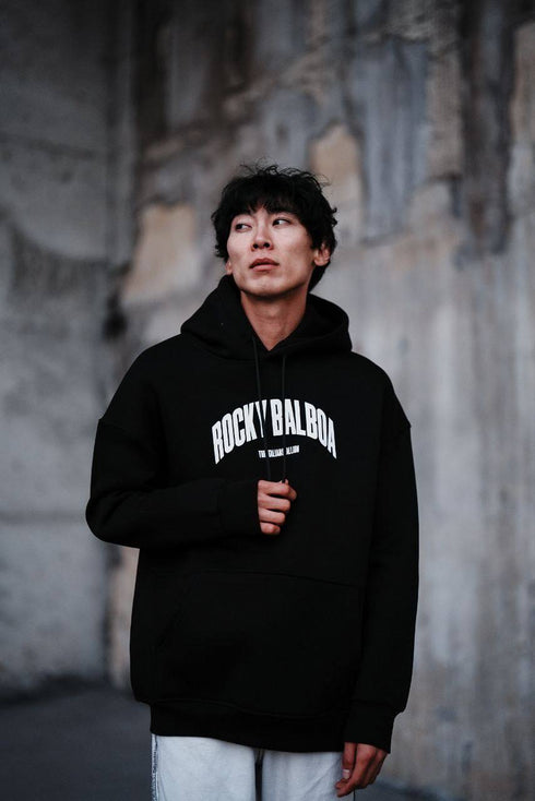 Oversize 'Rocky Balboa vs. Apollo Creed' Graphic Hoodie - Boxing Match Sweatshirt