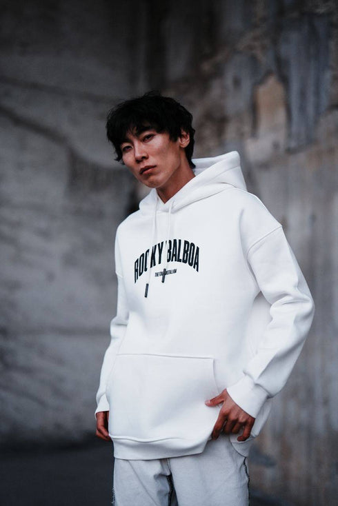 Oversize 'Rocky Balboa vs. Apollo Creed' Graphic Hoodie - Boxing Match Sweatshirt