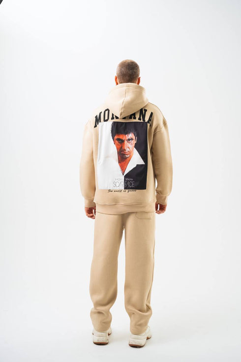 Oversize 'Scarface' Hoodie - Tony Montana Graphic Sweatshirt 'The World is Yours'