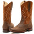 Square Toe Double Stitched Cowboy Boots with perforations