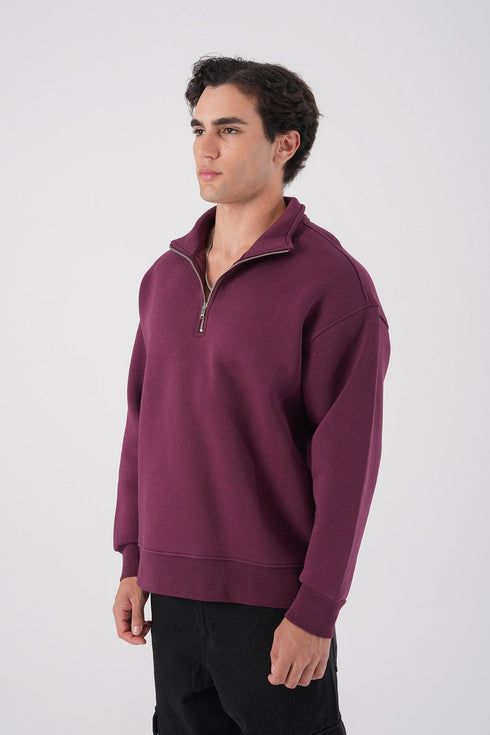 Unisex Oversize Waffle Knit Hoodie with Embossed Text