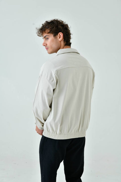 Oversize Washed Gabardine Coat - Unisex Long Trench Coat