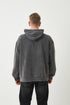 Unisex Washed Oversize Hoodie - Heavyweight Blank Sweatshirt - Gray