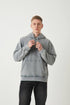 Unisex Washed Oversize Hoodie - Heavyweight Blank Sweatshirt - Gray