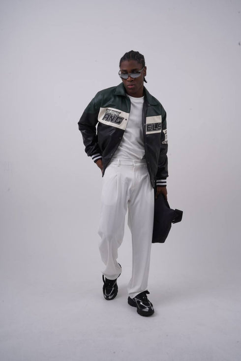 Unisex Washed Oversize Jacket - Heavyweight Gabardine Button-Up