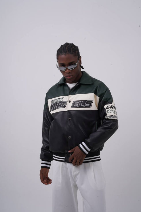 Unisex Washed Oversize Jacket - Heavyweight Gabardine Button-Up