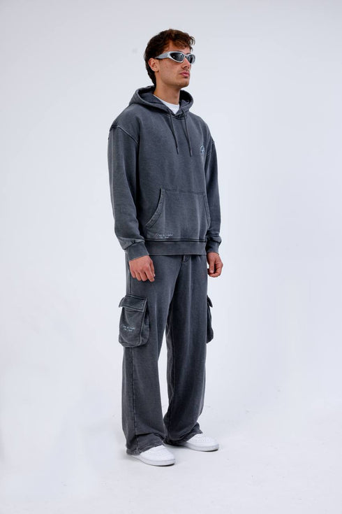 Unisex Washed Oversize Hoodie & Jogger Set - Heavyweight Tracksuit