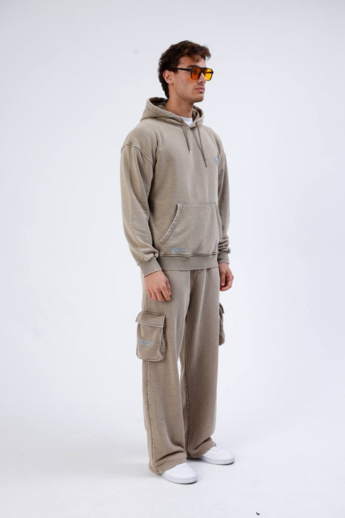 Unisex Washed Oversize Hoodie & Jogger Set - Heavyweight Tracksuit