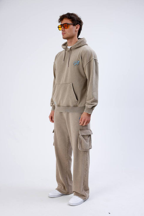 Unisex Washed Oversize Hoodie & Jogger Set - Heavyweight Tracksuit