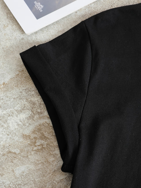 Plus Size Slogan Print Short Sleeve T-shirt; Women's Plus Slight Stretch Casual Graphic Tee