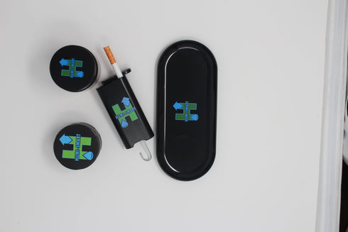 HUMI-SMART Smell Proof Stash Box Combo Kit with Herb Grinder, Rolling Tray, Odor Proof Container Jar. Airtight Locking Box Set with All The Accessories You Need!