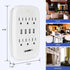 6 Outlet Wall Plug Extender with 4 USB Ports (4.8A Total); Multi Plug Outlet Adapter Wall Surge Protector 15A Electrical Outlet Expander with USB Ports 5 Core WMS 6S 4USB