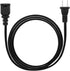 2-Prong Male-Female Extension Power Cord Cable; Outlet Extension Cable Cord US AC 2-Prong Male-Female Power Cable 13A/125V; Black 5 Core EXC BLK 12FT