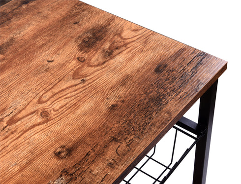 Kitchen Baker's Rack Rolling Storage Shelf Stand Organizer Workstation; 31.5×15.75×32.25 Inches