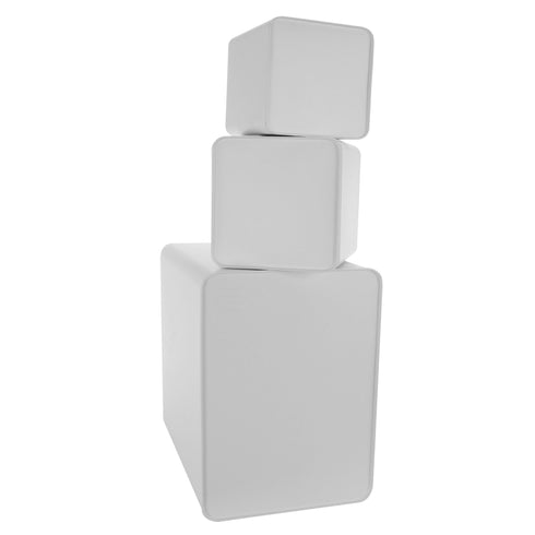 MegaChef Kitchen Food Storage and Organization 5 Piece Canister Set in White - Metal & Leather