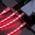 3-in-1 LED Flowing Light Charging USB Cable For IPhone Android Type-C