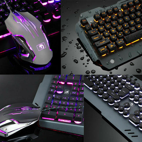 K618 Wired Gaming Keyboard and Mouse Set- RGB Backlit Keyboard