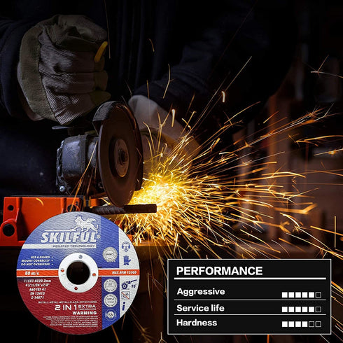 Cut Off Wheels 50 Packs; 4 1/2 inch Ultra Thin Cutting Wheels Anti-vibration Angle Grinder Cutting Discs for Metal and Stainless Steel Cutting