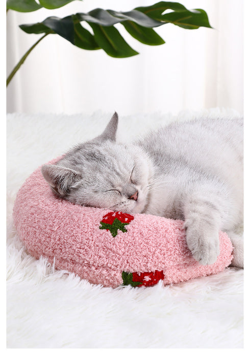 Cat U-shaped pillow protection deep sleep pet pillow dog cat pillow dog dog toy cat toy