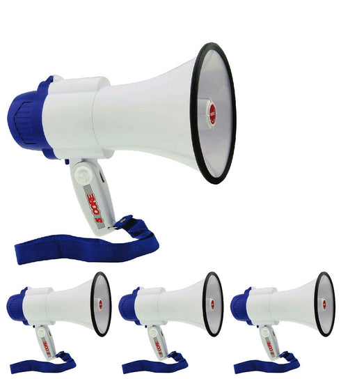 5 Core Megaphone Bullhorn Cheer Horn Mic Recording Siren Blow Horn Hand Held Mega Phone Loudhailer 8R