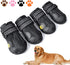 Dog Boots; Waterproof Dog Shoes; Dog Booties with Reflective Rugged Anti-Slip Sole and Skid-Proof; Outdoor Dog Shoes for Medium Dogs 4Pcs