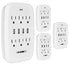 6 Outlet Wall Plug Extender with 4 USB Ports (4.8A Total); Multi Plug Outlet Adapter Wall Surge Protector 15A Electrical Outlet Expander with USB Ports 5 Core WMS 6S 4USB