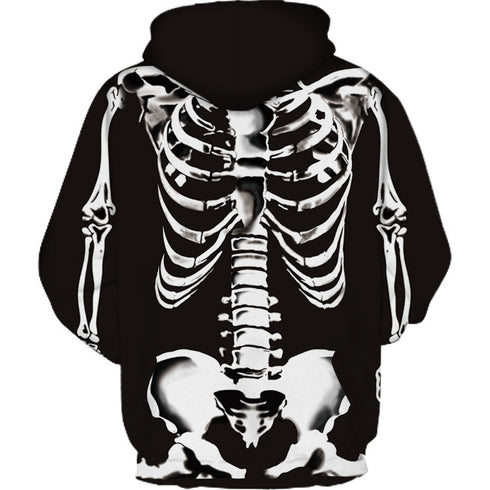 Men Halloween Skull Hoodies 3D Digital Printing Casual Hooded Pullover Sweater Sports