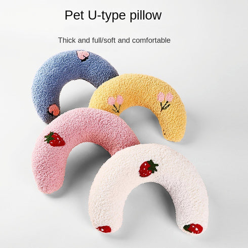 Cat U-shaped pillow protection deep sleep pet pillow dog cat pillow dog dog toy cat toy