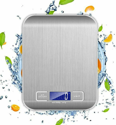 Kitchen Scale Digital Food Scales Bascula Electronic Cooking Scale Weight Touch Screen Glass Top Diet 5kg/11Lbs Accuracy 5 Core K 53