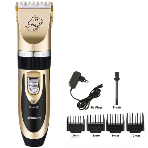 Professional Electric Pet Dog Hair Trimmer Rechargeable Animal Grooming Clippers Cat Shaver Haircut Machine 110-240V AC