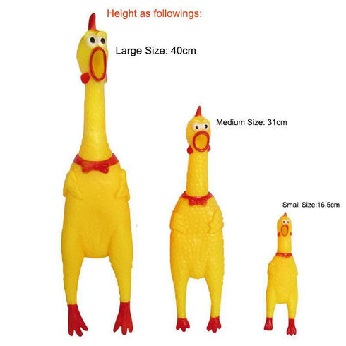 Hot Sell Screaming Chicken Pets Dog Toys Squeeze Squeaky Sound Funny Toy Safety Rubber For Dogs Molar Chew Toys