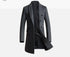 Men Trench Coat Winter Long Jacket Breasted Overcoat