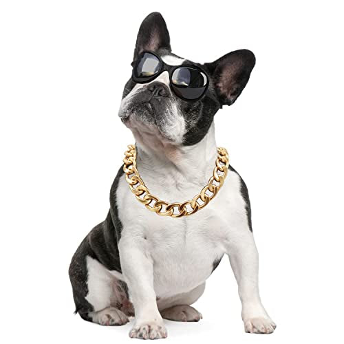 Pet gold collar Dog Chain Collar big gold necklace cat jewelry big gold chain