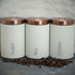 MegaChef Essential Kitchen Storage 3 Piece Sugar; Coffee and Tea Canister Set in Matte Gray