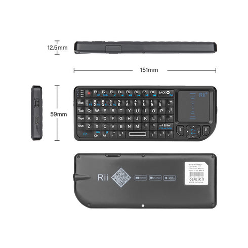 Rii K01V3 Mini Wireless Keyboard-Multimedia Keyboard