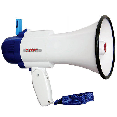 5 Core Megaphone Bullhorn Cheer Horn Mic Recording Siren Blow Horn Hand Held Mega Phone Loudhailer 8R