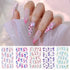 5d Ballet Relief Solid Laser Colorful Nails Sticker Ribbon Manicure Decoration