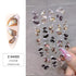 5d Ballet Relief Solid Laser Colorful Nails Sticker Ribbon Manicure Decoration