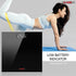 5 Core Rechargeable Digital Scale for Body Weight; Precision Bathroom Weighing Bath Scale; Step-On Technology; High Capacity - 400 lbs. Large Display; Batteries Included BS 02 R BLK