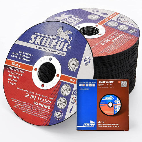Cut Off Wheels 50 Packs; 4 1/2 inch Ultra Thin Cutting Wheels Anti-vibration Angle Grinder Cutting Discs for Metal and Stainless Steel Cutting